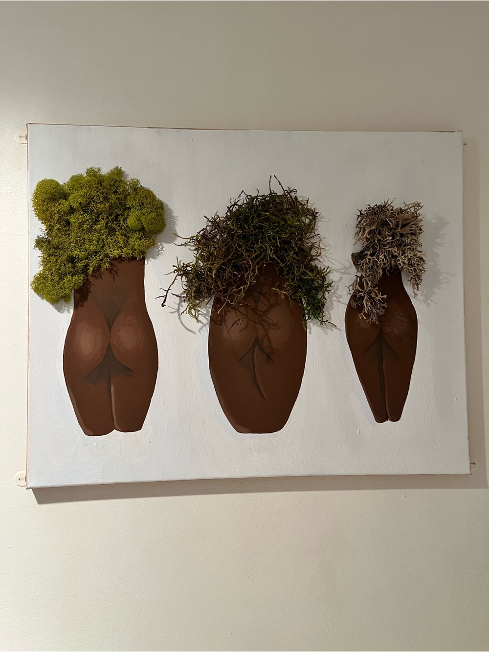 Earth-Toned Moss Trio Wall Art by